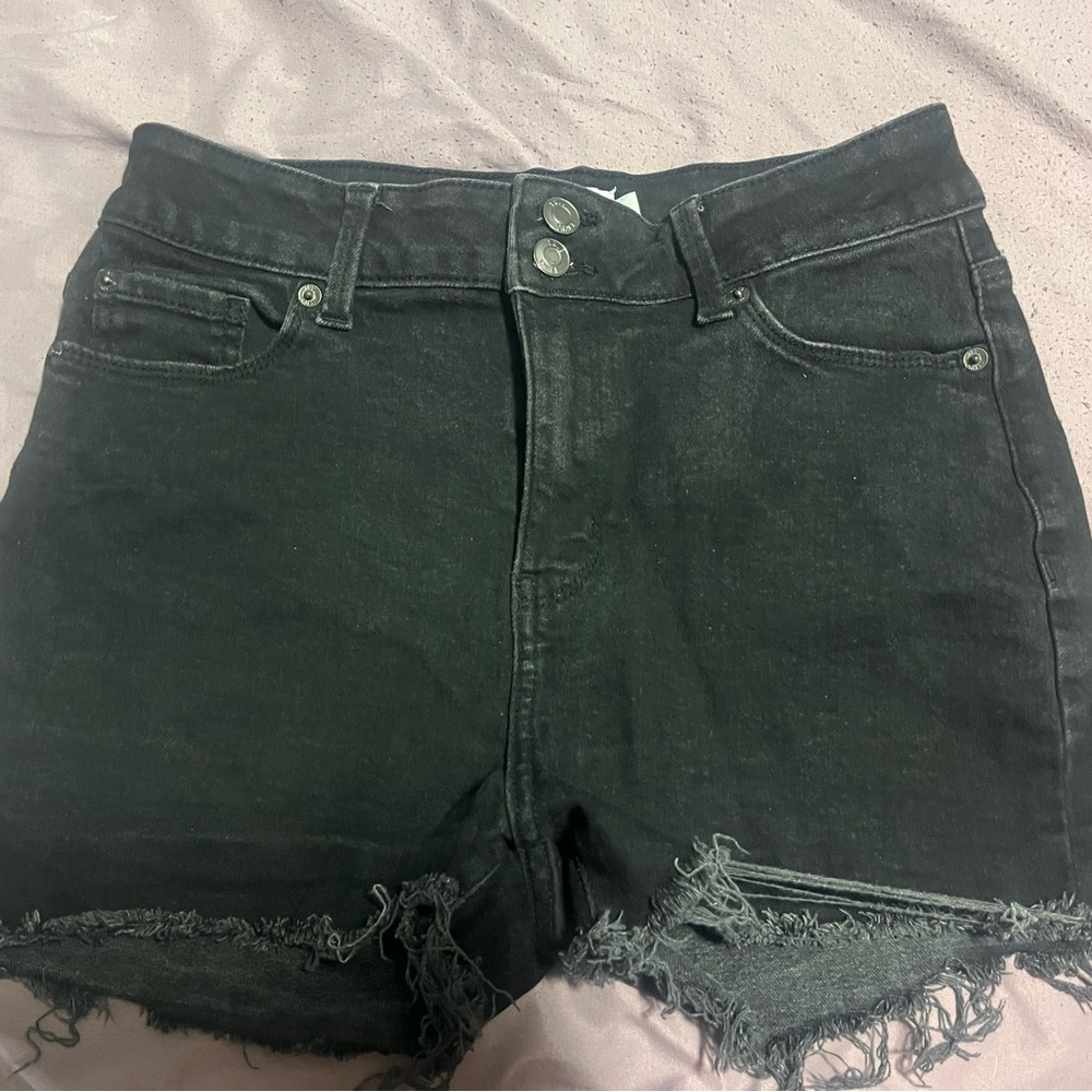 True Craft Charcoal Jean Shorts